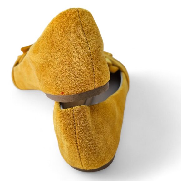Musshoe Pointed Toe Women's Flats Size 7 Mustard NIB Bow on Toes - Picture 6 of 9